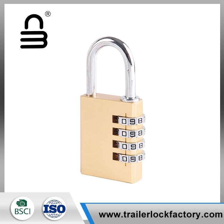 Brass 4 Code Combination Padlock